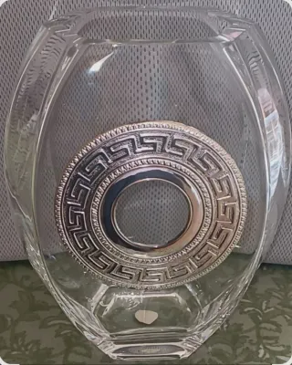 Vaso Castellani Cristallo Decorazione Greca