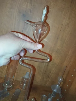 Lote de piezas de vidrio de laboratorio farmacia