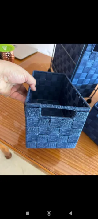 Cajonera de metal y nylon azul