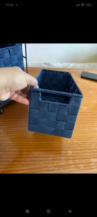 Cajonera de metal y nylon azul