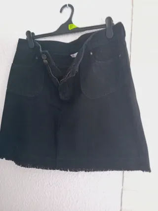 Falda vaquera negra