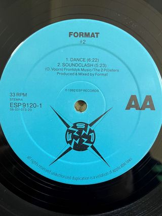 Format "#2" disco vinile acid techno / deep house