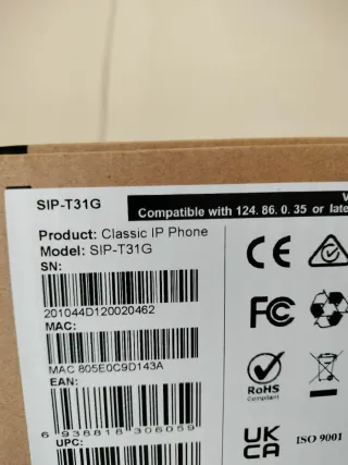 Teléfono Yealink Clásico IP Negro Nuevo