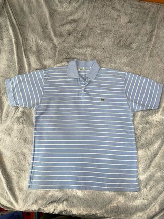 Polo Lacoste Rayas Azul