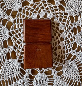 Astuccio vintage radica con specchio, Armellini