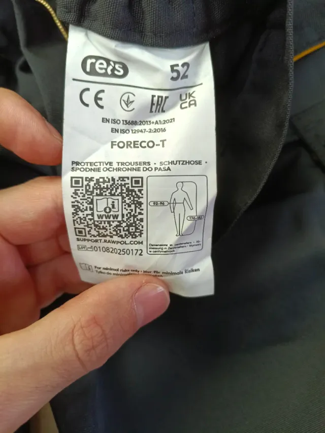 Pantalones de trabajo REIS Foreco-T negros