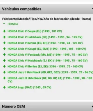 Discos de freno honda civic
