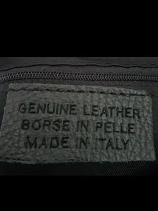 Bolso pequeño piel negro y mostaza