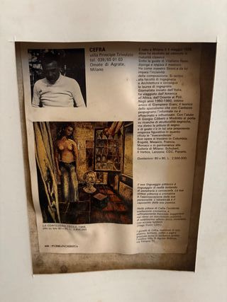 Quadro Cefra 1975 originale “Omaggio a Verlaine”