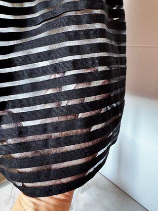 Falda de fiesta Poète Negra goma y tul