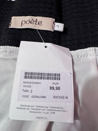 Falda de fiesta Poète Negra goma y tul