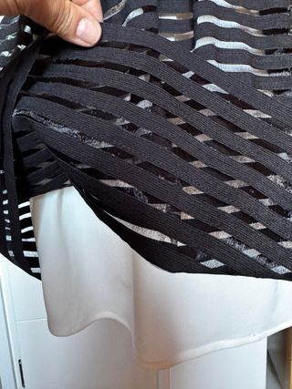 Falda de fiesta Poète Negra goma y tul