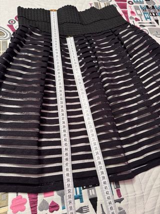 Falda de fiesta Poète Negra goma y tul