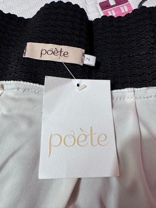 Falda de fiesta Poète Negra goma y tul