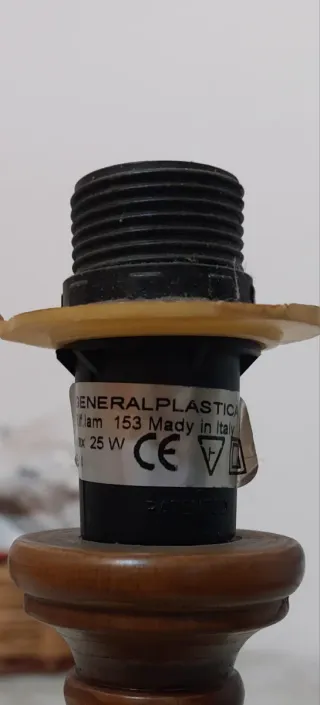 Lampada da tavolo legno stile candelabro