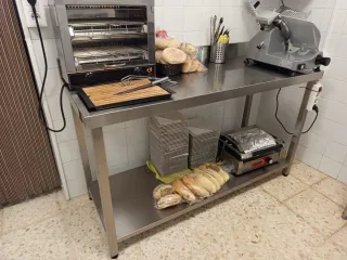 Mesa de trabajo acero inoxidable 150x60