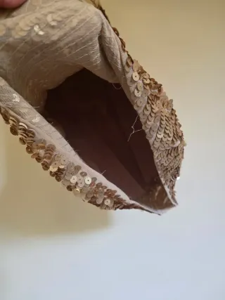 Vestito estivo corto sexy con paillettes oro