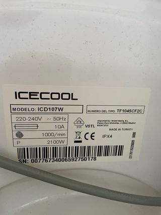 Lavadora ICECOOL IC0157W