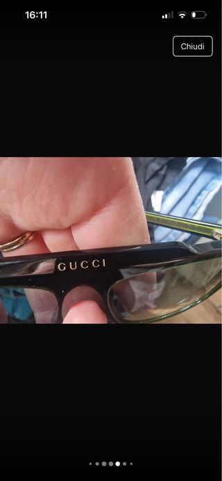 Occhiali da sole Gucci neri e verdi