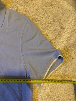 Polo Massimo Dutti Celeste Talla XL