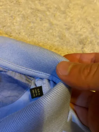 Polo Massimo Dutti Celeste Talla XL