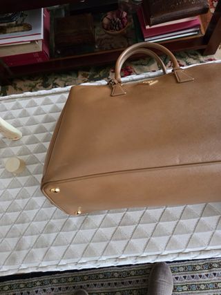 Bolso Piel Prada Camel Nuevo Certificado