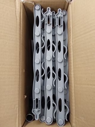 VOUNOT Asciugatrice Pieghevole Verticale, Asciugatrice a Torre in Plastica con Ruote e 3 Livelli, per Interni ed Esterni