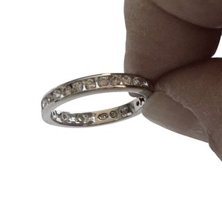 Anello argento fedina con zirconi Misura 15