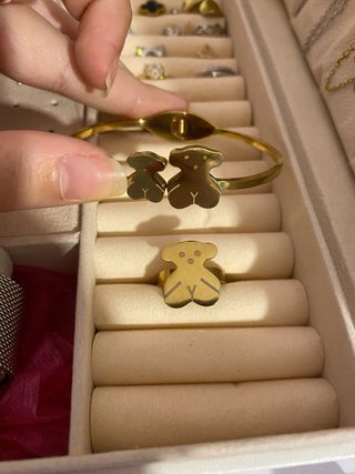 Conjunto Joyería Acero Inoxidable Oso