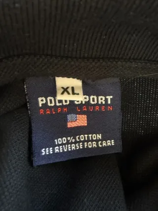 Polo Ralph Lauren Uomo XL Nero Vintage Cotone