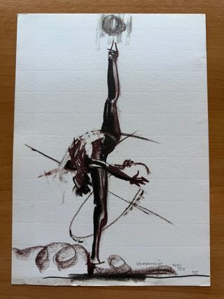 Litografía Venancio Blanco Gimnasta 40/50 1995