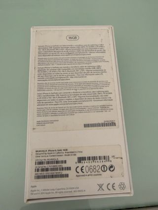 Caja vacía iPhone 6