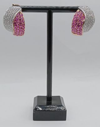 Pend. oro 18k diamantes y rubís,19,43gr, Ref.O-382