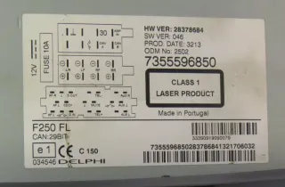 Sistema Audio/Radio CD PEUGEOT BOXER/FIAT DUCATO 7355596850