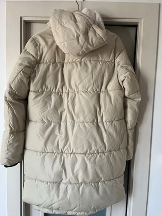 Anorak Only largo blanco con capucha