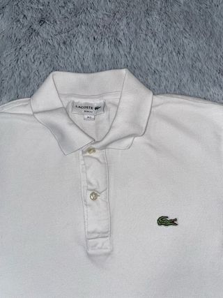 Polo Lacoste Blanco Talla M
