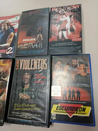 Lote 8 Películas VHS de videockub Acción/Aventura/
