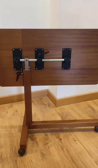 Mesa auxiliar madera maciza Mid Century