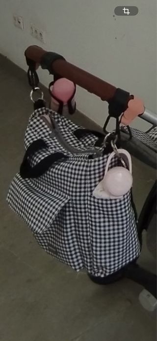 Bolso Cambrass Carrito Bebé Vichy Negro