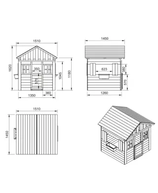 Casita de madera para niños