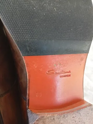 Mocassini Doppia Fibbia Santoni Pelle Marrone Nero