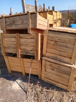 Cajones de madera para almacenamiento