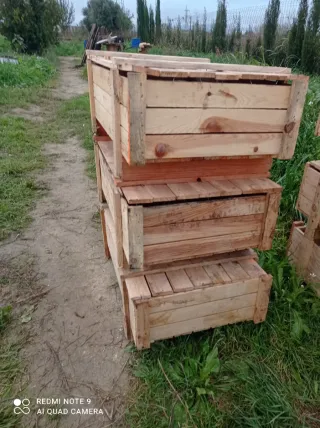 Cajones de madera para almacenamiento