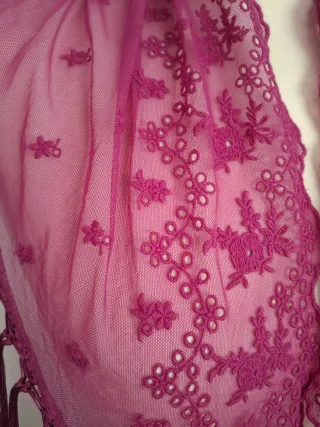 Mantoncillo Niña artesanal flecos FLECOS