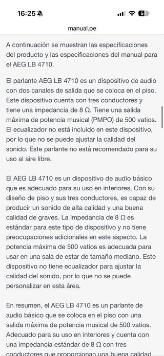 Altavoces de torre AEG