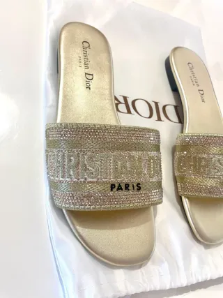 Ciabatte Christian Dior Oro Rosa