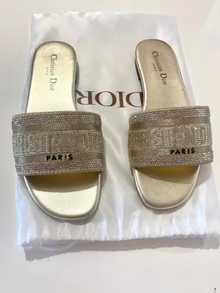 Ciabatte Christian Dior Oro Rosa