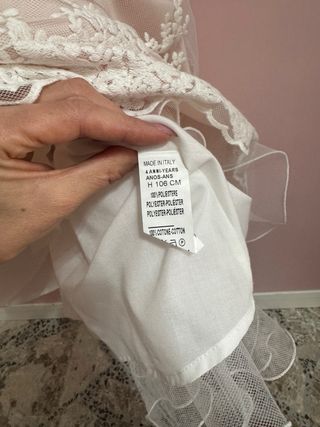 Vestito bambina cerimonia rosa cipria