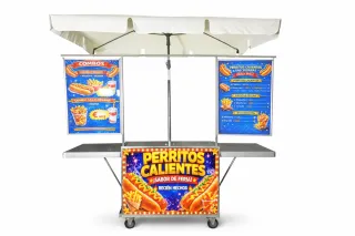 Puesto de Perritos Calientes y Patatas Fritas
