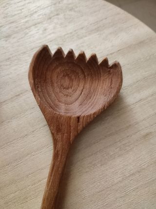 Set posate insalata legno vintage